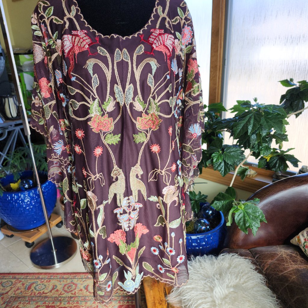 25204 Nwt!! Tolani Collection Danika Caftan Tunic Mini Dress Medium